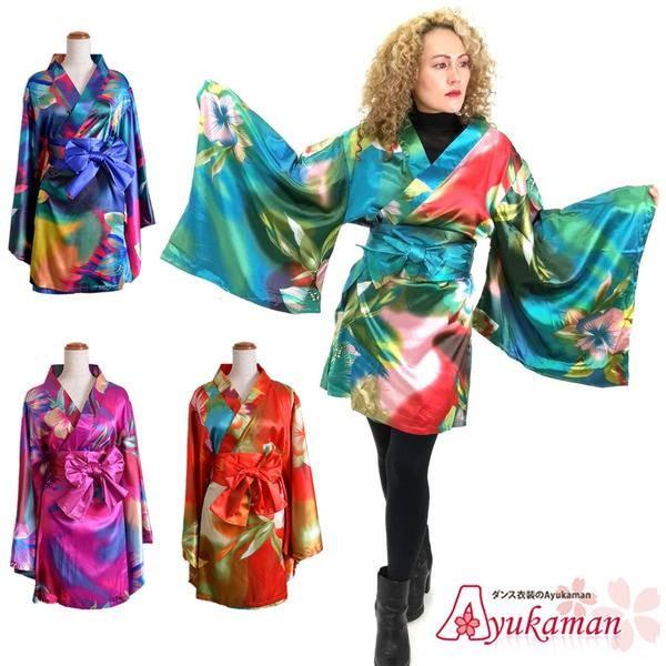 グラデーションサテン着物ドレス 着物 レディース 大きいサイズ よさこい衣装 和柄 和風着物ドレス 着物衣装 Cwa A1033 ダンス衣装 美脚パンツの富利恵 通販 Yahoo ショッピング