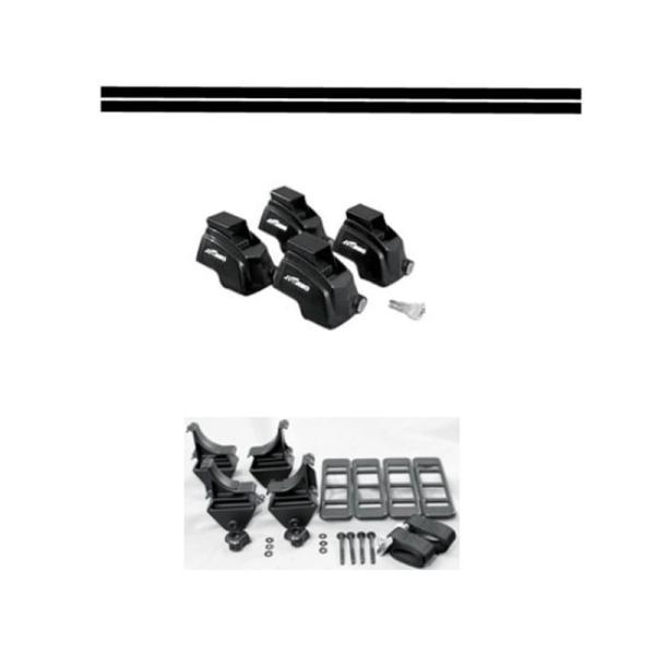 ベースキャリア &amp; ホールドアタッチメントセット マツダ プレマシー CP8W H11.4 H19.9- ルーフレール付車 VB4-FRA1