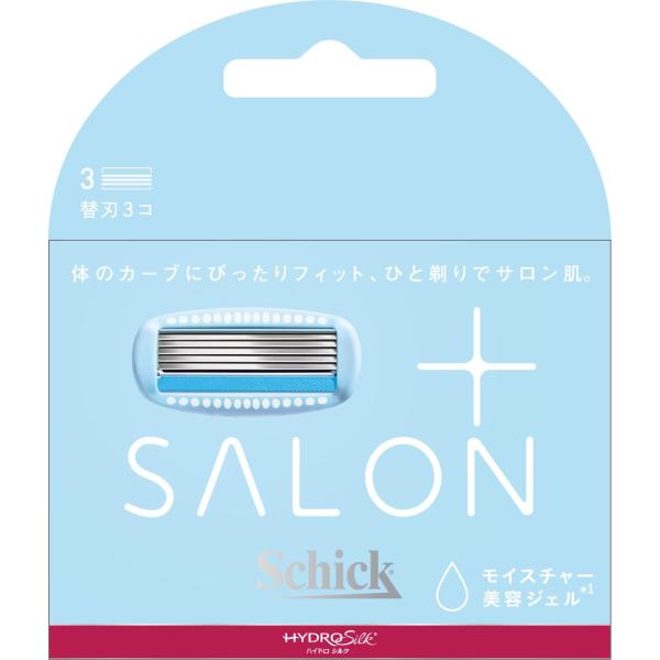 ※多くのお客様に可能な限り最短で配送するためにも、置き配での配送にご理解・ご了承願います。【商品名】　Schick(シック) ハイドロシルク サロンプラス 替刃(3コ入) スキンガード付 女性用 カミソリ ホワイト 1 個 【商品説明】　・...