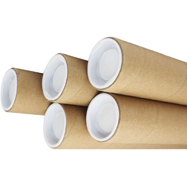 ※多くのお客様に可能な限り最短で配送するためにも、置き配での配送にご理解・ご了承願います。【商品名】　5本セット 厚3mm 丈夫な作り 紙筒 丸筒 紙管 ポスター筒 両端キャップ付き ケース 絵画 図面 式次第 会次第 ポスター カレンダー...