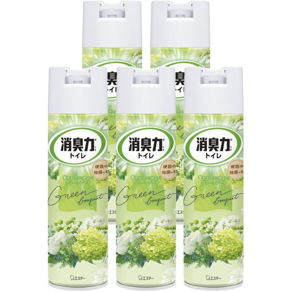 他サイト： 消臭力 まとめ買い トイレ用 スプレー グリーンブーケ 365mL×5個 トイレ 消臭スプレー 消臭剤 消臭 芳香剤の商品画像