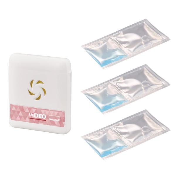 エアコン 消臭 DSD21S Dr.DEO ドクターデオ 常設タイプ 部屋の エアコン 用 本体＆詰め替え セット 計3回分 強力 消臭 除菌 carmate (R80)(P05)