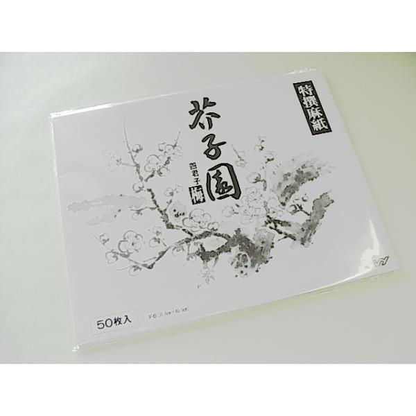 水墨画用紙　芥子園　梅　F6　特撰麻紙　50枚入