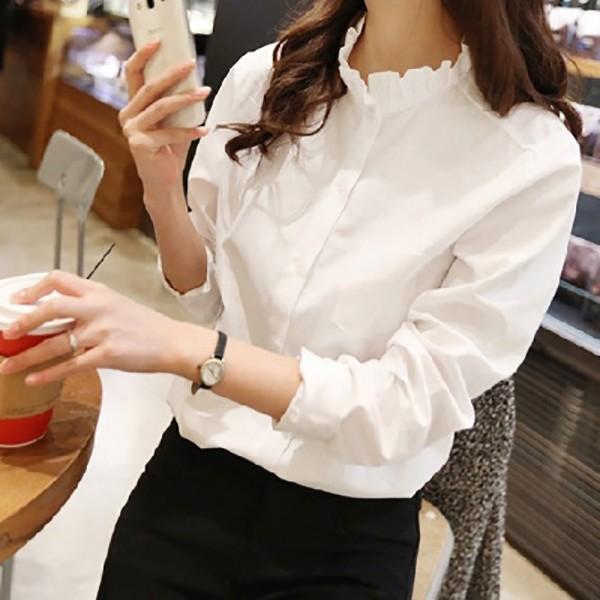 ブラウス レディース フリル 長袖 白 七分袖 フォーマル チュニック 大人 シャツ 春 夏 春夏 オフィス トップス 代 30代 40代 ママ 母 Ol S Xxl アユストア 通販 Yahoo ショッピング