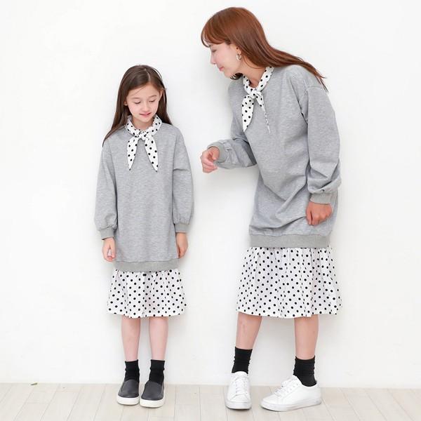 ママ 娘さん 親子お揃い 親子ペアワンピース ペアルック 親子服 家族旅行 キッズ 大人 プレゼント 女の子 ママ レディース 子供服発表会 結婚式 Y4722 アユストア 通販 Yahoo ショッピング