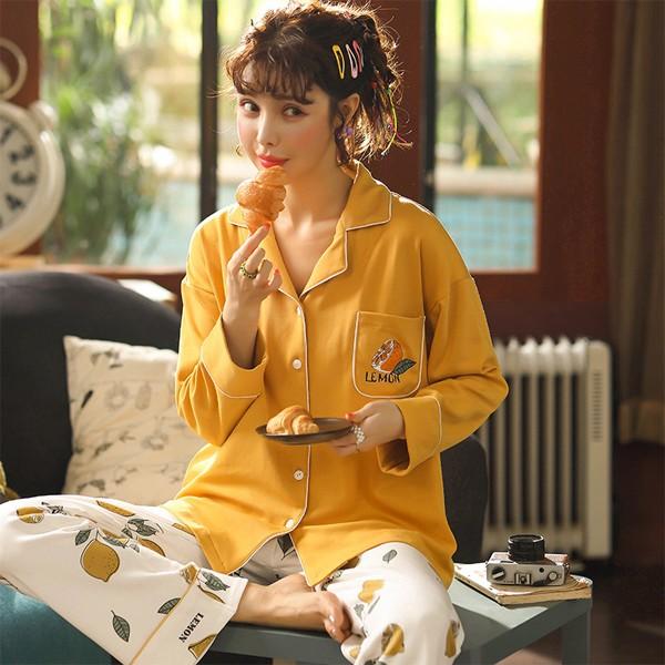 パジャマ レディース 前開き 春夏秋冬 人気 長袖 ルームウェア 寝巻き 2点セット 綿 長ズボン シャツパジャマ 寝間着 部屋着 体型カバー 韓国風 可愛い 新品 Y アユストア 通販 Yahoo ショッピング