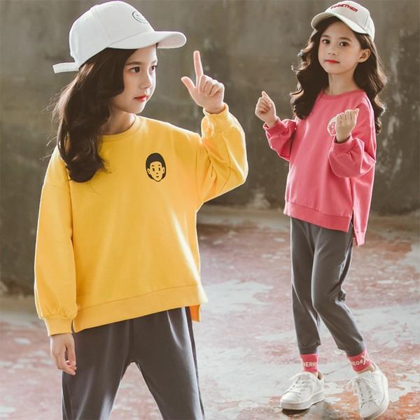 子供服 セットアップ 女の子 長袖 春秋 秋着 上下セット 韓国子供服 キッズ ジュニア Tシャツ 長ズボン 可愛い おしゃれ 小学生 通学着 新品 Y アユストア 通販 Yahoo ショッピング