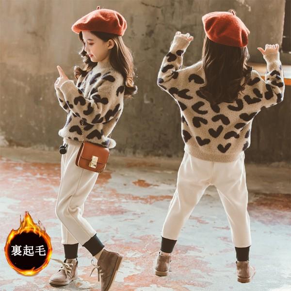 子供服 セットアップ キッズ 女の子 おしゃれ 長袖 秋冬 厚手 上下セット 2点セット セーター 長ズボン 韓国子供服 ジュニア 暖かい カジュアル 可愛い 新品 Y アユストア 通販 Yahoo ショッピング