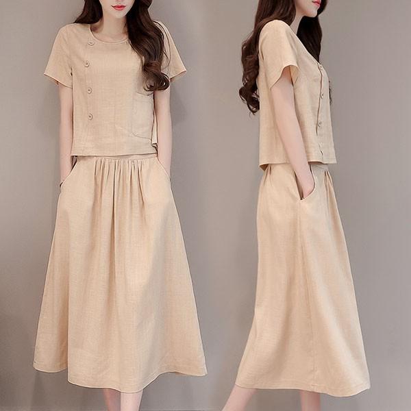 セットアップ レディース カジュアル 夏 40代 きれいめ トップス 半袖 スカート 2点セット ワンピース フォーマル 通勤 Ol オシャレ 大人 上品 着痩せ Y アユストア 通販 Yahoo ショッピング