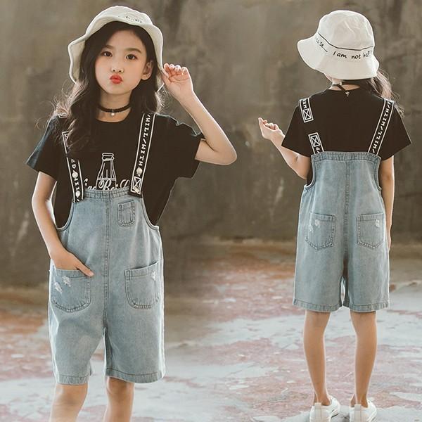 子供服 セットアップ 女の子 韓国子供服 キッズ ジュニア 春秋 上下セット 2点セット 半袖 Tシャツ パンツ おしゃれ 最適な価格