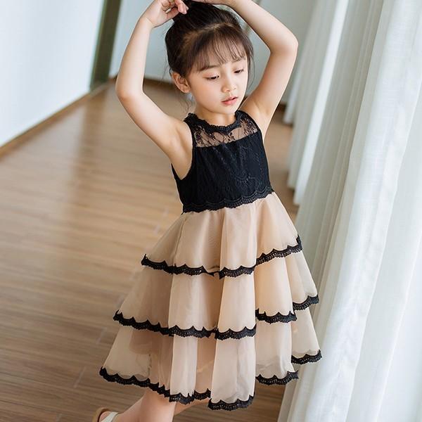 子供服 ワンピース キッズ 子供ドレス Dress 韓国子供服 女の子 夏 ノースリーブ 膝丈 レース 結婚式 発表会 ピアノ おしゃれ 可愛い 通学着 通園着 Y アユストア 通販 Yahoo ショッピング