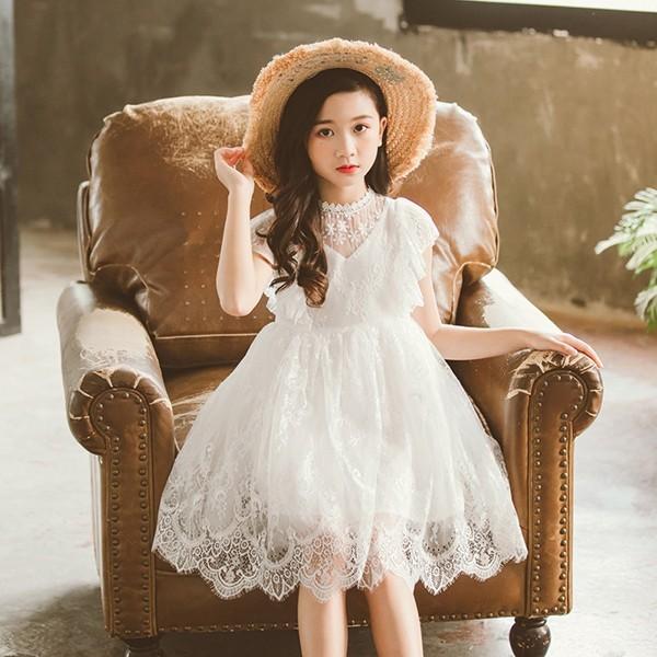 子供服 ワンピース キッズ 子供ドレス Dress 韓国子供服 女の子 夏 半袖 膝丈 レースワンピ 結婚式 発表会 ピアノ おしゃれ 可愛い 通学着 通園着 Y アユストア 通販 Yahoo ショッピング