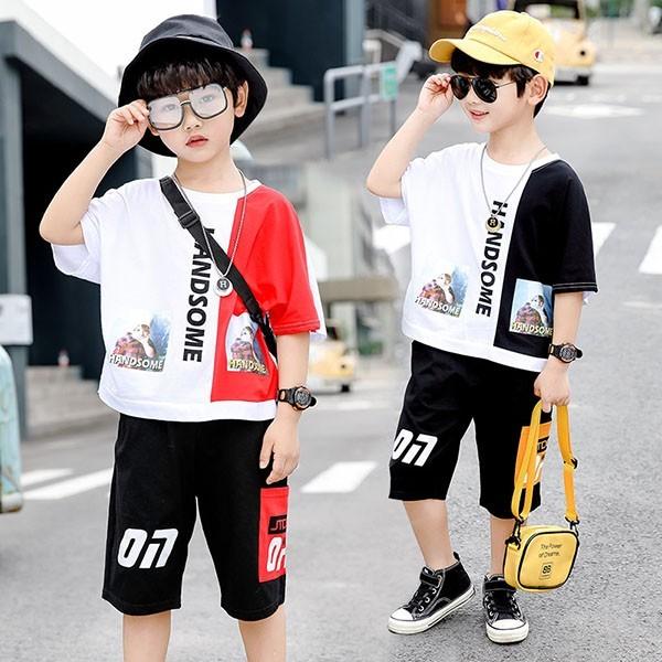 子供服 セットアップ 夏 男の子 子供ジャージ キッズ 上下 韓国子供服 ジュニア 2点セット 半袖 Tシャツ ショートパンツ ベビー服 おしゃれ 通学着 通園着 新品 Y アユストア 通販 Yahoo ショッピング