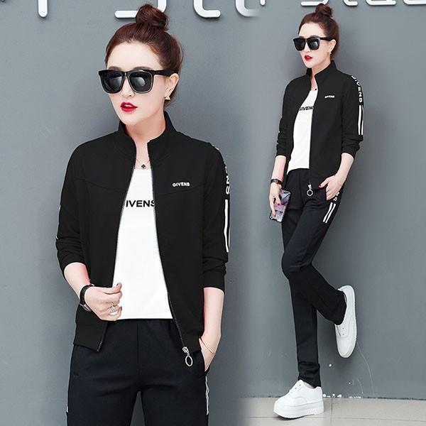 ジャージ レディース 上下 おしやれ 春秋 長袖 セットアップ カジュアル 40代 3点セット スウェット トレーナー スポーツウェア 運動服 部屋着 韓国風 着痩せ Y アユストア 通販 Yahoo ショッピング