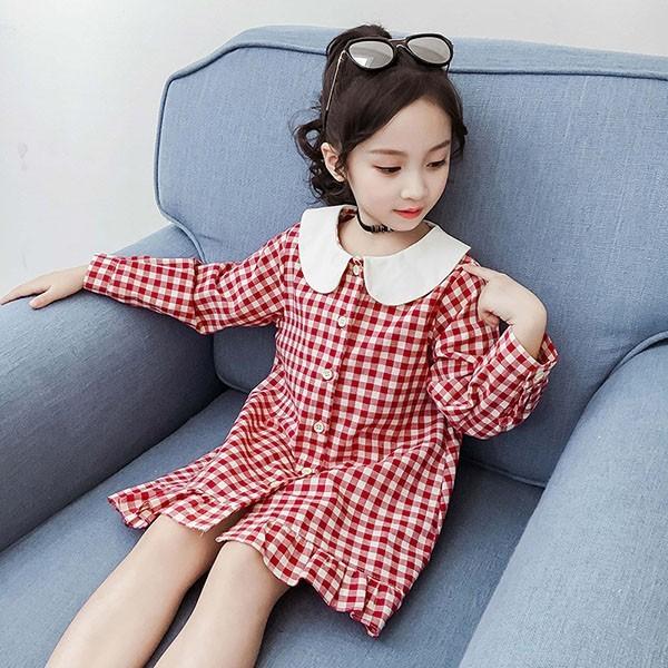 子供服 ワンピース キッズ 長袖 子供ドレス Dress 女の子 秋着 膝丈ワンピース チェック柄 韓国子供服 ジュニア 結婚式 カジュアル おしゃれ 可愛い 新品 Y アユストア 通販 Yahoo ショッピング