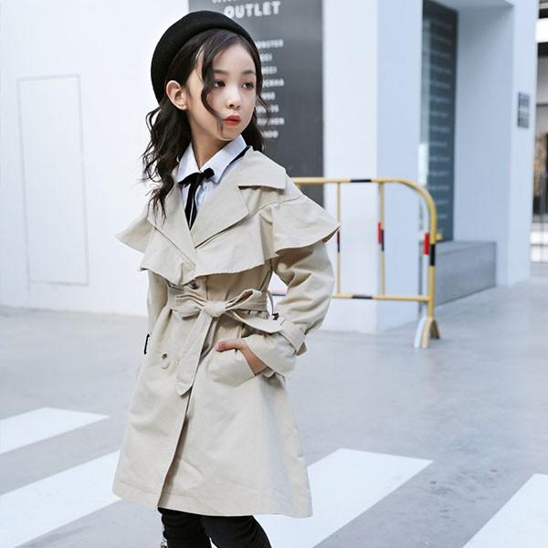 子供服 女の子 子供コート トレンチコート スプリングコート アウター 長袖 春秋 秋服 春コート ジャケット ロングコート キッズコート 防風 おしやれ 可愛い Y4506 アユストア 通販 Yahoo ショッピング