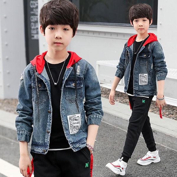 子供服 男の子 デニムジャケット アウター 長袖 パーカー 春秋 春コート ジャンパー 韓国子供服 キッズ ジュニア ダンス衣装 防風 お出かけ おしゃれ 可愛い Y アユストア 通販 Yahoo ショッピング