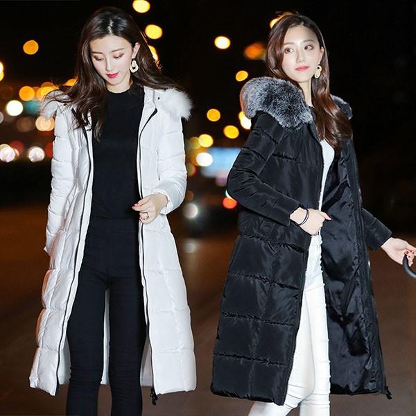 中綿コート レディース 40代 30代 ロング丈 軽い 冬服 厚手 アウター ダウン風コート 中綿ジャケット パーカー フード付き 暖かい 大きいサイズ スリム 防寒 Ol Y アユストア 通販 Yahoo ショッピング
