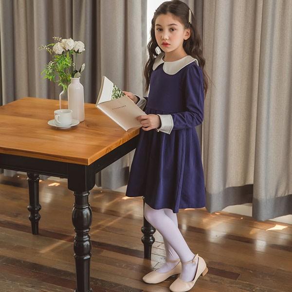 子供服 ワンピース キッズ 女の子 長袖 秋冬 おしゃれ 韓国子供服 ジュニア 膝丈ワンピース 折り襟 子供ドレス Dress カジュアル 可愛い 小学生 通学着 新品 Y アユストア 通販 Yahoo ショッピング