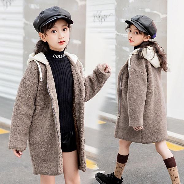 コート キッズ 女の子 おしゃれ 子供服 冬服 アウター 厚手 ボアコート ロングコート 冬コート キッズコート 子供コート フード付き 暖かい 防寒 可愛い 通学着 Y452148 アユストア 通販 Yahoo ショッピング