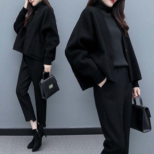 セットアップ レディース 秋冬 40代 30代 フォーマル 2点セット 上下 アウター 冬コート 長ズボン パンツスーツ 大きいサイズ おしゃれ 上品 着痩せ 通勤 新品 Y アユストア 通販 Yahoo ショッピング
