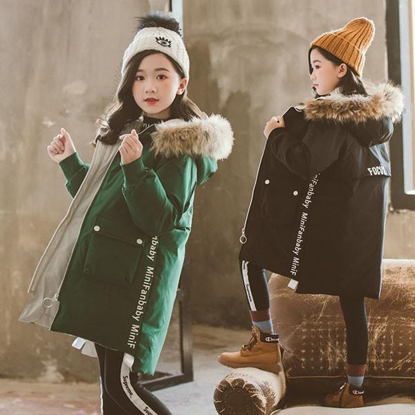 中綿コート キッズ 女の子 おしゃれ 厚手 子供服 冬服 子供コート アウター ダウン風コート キッズコート ロングコート 中綿ジャケット フード付き 暖かい 防寒 Y4522 アユストア 通販 Yahoo ショッピング
