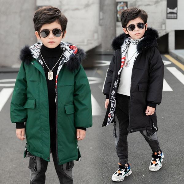 中綿コート キッズ 男の子 両面着 リバーシブル おしゃれ 厚手 子供服 冬服 アウター ダウン風コート ロングコート 中綿ジャケット フード付き 暖かい 防寒 新品 Y アユストア 通販 Yahoo ショッピング