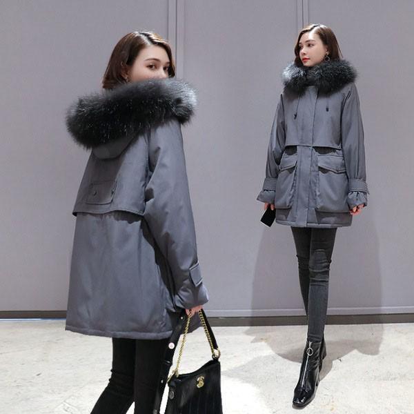 中綿コート レディース 40代 30代 ロング丈 軽い 冬服 厚手 アウター ダウン風コート 中綿ジャケット パーカー フード付き 暖かい 大きいサイズ スリム 防寒 Ol Y アユストア 通販 Yahoo ショッピング