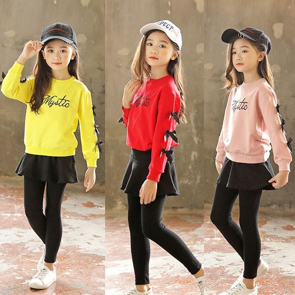 ジャージ キッズ 女子 上下 長袖 春秋 子供服 セットアップ 2点セット Tシャツ 長ズボン キュロット スカート スポーツウェア 運動着 可愛い おしゃれ 新品 160 Y アユストア 通販 Yahoo ショッピング