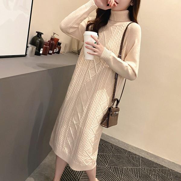 ニットワンピース レディース 40代 ロング コーデ 秋冬 長袖 カットソー ニットセーター ワンピース きれいめ 上品 大きいサイズ おしゃれ 暖かい 着痩せ 新品 Y アユストア 通販 Yahoo ショッピング