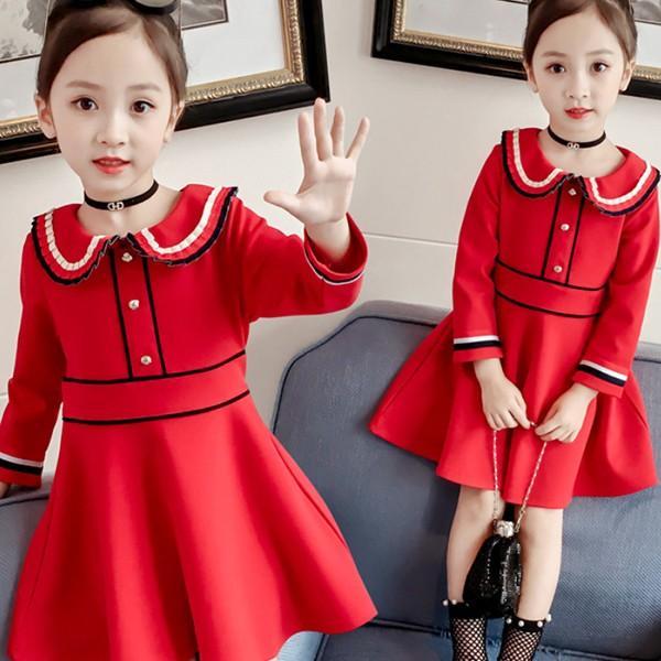 子供服 ワンピース 長袖 春秋 女の子 キッズワンピース 膝丈ワンピース 折り襟 チュニック 子供ドレス ジュニア ベビー服 おしゃれ 可愛い 新品 150cm 160cm Y アユストア 通販 Yahoo ショッピング