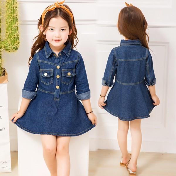 子供服 ワンピース 長袖 春秋 女の子 キッズワンピース デニムワンピース チュニック 子供ドレス ジュニア ベビー服 女児 おしゃれ 可愛い 新品 150cm 160cm Y アユストア 通販 Yahoo ショッピング
