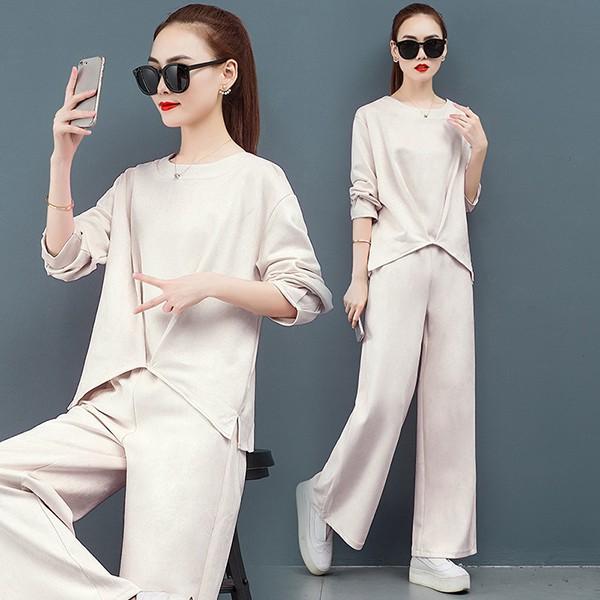 セットアップ レディース 長袖 春秋 40代 30代 カジュアル 2点セット 上下セット Tシャツ ガウチョパンツ ロングパンツ 大きいサイズ おしゃれ 上品 着痩せ 新品 Y アユストア 通販 Yahoo ショッピング