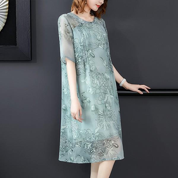 ワンピース レディース 40代 春夏 半袖 きれいめ マキシワンピース ロング 花柄 チュニック 大きいサイズ パーティードレス おしゃれ 韓国風 上品 着痩せ 新品 Y アユストア 通販 Yahoo ショッピング
