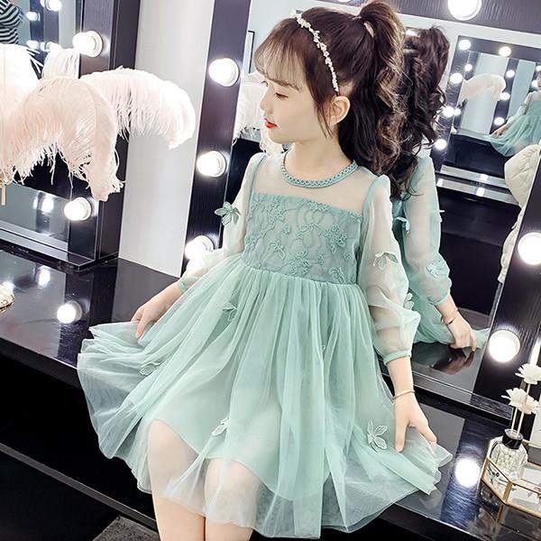 子供服 ワンピース 春夏 女の子 キッズワンピース 長袖 膝丈ワンピース チュール チュニック 子供ドレス ジュニア お姫様 おしゃれ カジュアル 可愛い 新品 150 Y アユストア 通販 Yahoo ショッピング