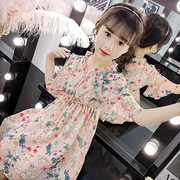 子供服 ワンピース 春夏 女の子 キッズワンピース 半袖 シフォンワンピース 花柄 チュニック 子供ドレス ジュニア お姫様 おしゃれ カジュアル 可愛い 新品 150 Y アユストア 通販 Yahoo ショッピング