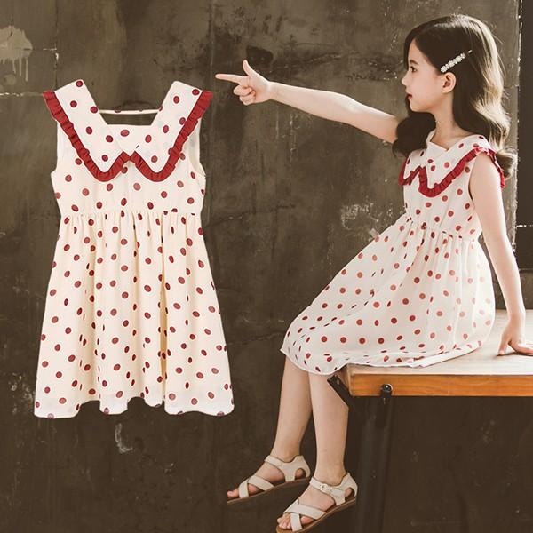 子供服 ワンピース 春夏 女の子 キッズワンピース 袖なし シフォンワンピース ドット柄 チュニック 子供ドレス ジュニア おしゃれ カジュアル 可愛い 新品 150 Y アユストア 通販 Yahoo ショッピング