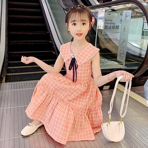 ワンピース キッズ 子供服 女の子 春夏 キッズワンピース 膝丈ワンピース チェック柄 折り襟 チュニック 子供ドレス お姫様 おしゃれ カジュアル 可愛い 新品 Y アユストア 通販 Yahoo ショッピング