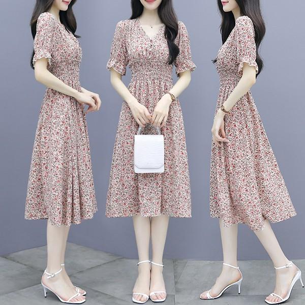 ワンピース レディース 40代 代 半袖 春夏 きれいめ 花柄ワンピース シフォン ロング チュニック 大きいサイズ パーティードレス おしゃれ 韓国風 着痩せ 新品 Y アユストア 通販 Yahoo ショッピング