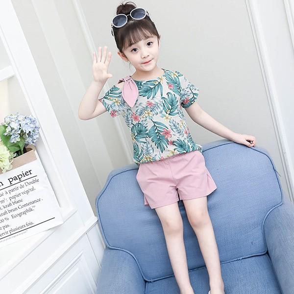 子供服 セットアップ キッズ 女の子 夏 2点セット 上下セット Tシャツ 半袖 花柄 ハーフパンツ 半ズボン ジュニア おしゃれ 可愛い カジュアル 小学生 新品 150 Y アユストア 通販 Yahoo ショッピング