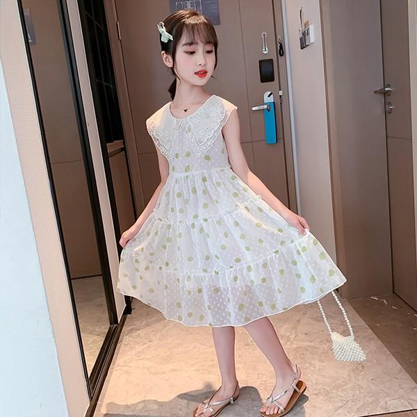 ワンピース キッズ 子供服 女の子 夏 キッズワンピース シフォンワンピース 折り襟 ドット柄 チュニック 子供ドレス お姫様 おしゃれ カジュアル 可愛い 新品 Y アユストア 通販 Yahoo ショッピング