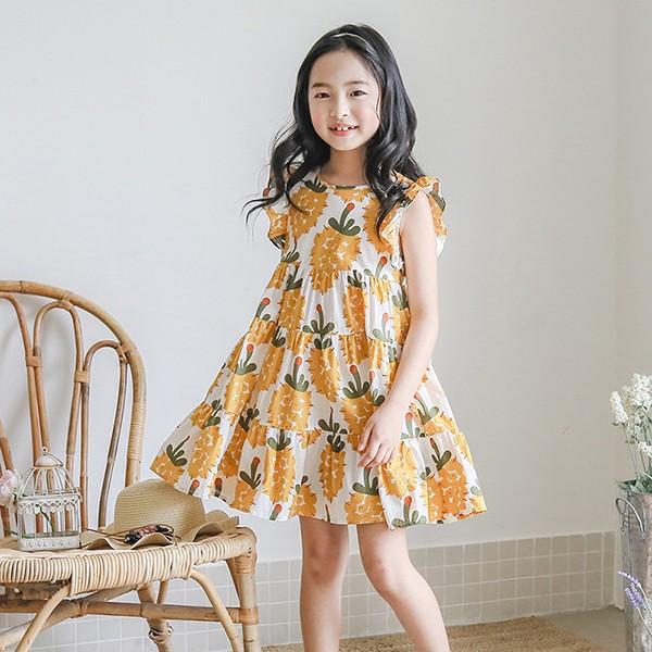 ワンピース キッズ 子供服 女の子 夏 キッズワンピース ノースリーブ 花柄 フリル チュニック 子供ドレス お姫様 おしゃれ カジュアル 可愛い 小学生 新品 150cm Y アユストア 通販 Yahoo ショッピング