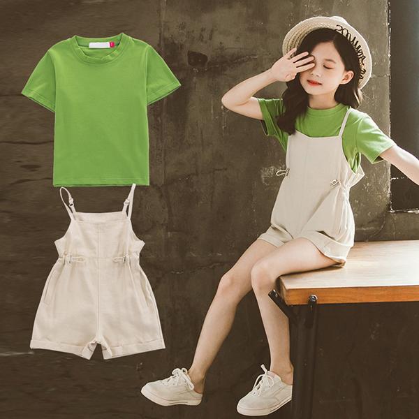 子供服 セットアップ キッズ 女の子 夏 2点セット 上下セット Tシャツ 半袖 ハーフパンツ 半ズボン サロペット ジュニア おしゃれ 可愛い カジュアル 新品 150cm Y アユストア 通販 Yahoo ショッピング