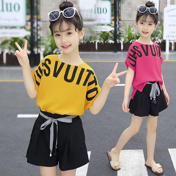 子供服 セットアップ キッズ 女の子 夏 2点セット 上下セット Tシャツ 半袖 ハーフパンツ 半ズボン スポーツウェア ジュニア おしゃれ 可愛い カジュアル 新品 Y アユストア 通販 Yahoo ショッピング
