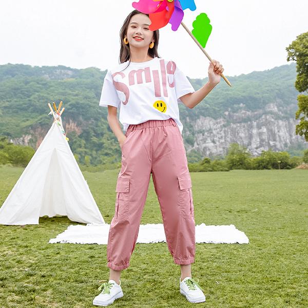 子供服 セットアップ キッズ 女の子 夏 上下セット 2点セット Tシャツ 半袖 ロングパンツ 長ズボン 子供ジャージ ジュニア おしゃれ 可愛い カジュアル 新品 150 Y アユストア 通販 Yahoo ショッピング