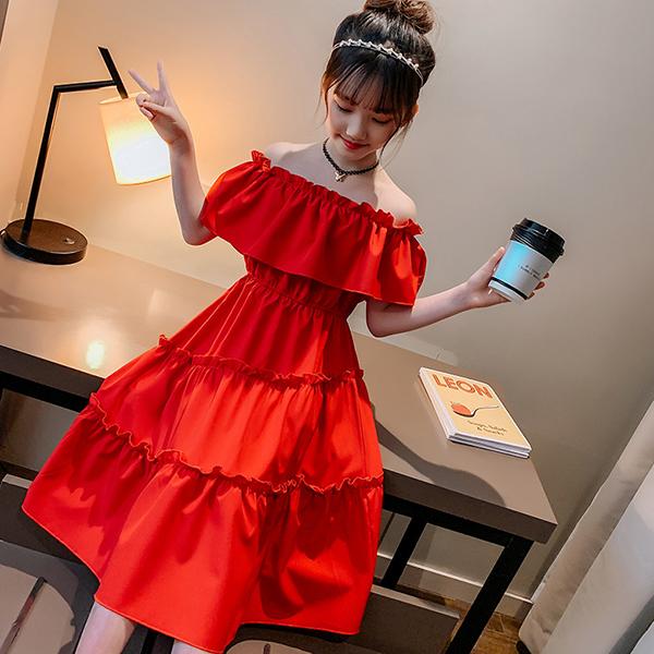 ワンピース キッズ 子供服 女の子 夏 キッズワンピース 半袖ワンピース 肩出し フリル 子供ドレス ジュニア 子ども お姫様 おしゃれ 可愛い カジュアル 新品 Y アユストア 通販 Yahoo ショッピング