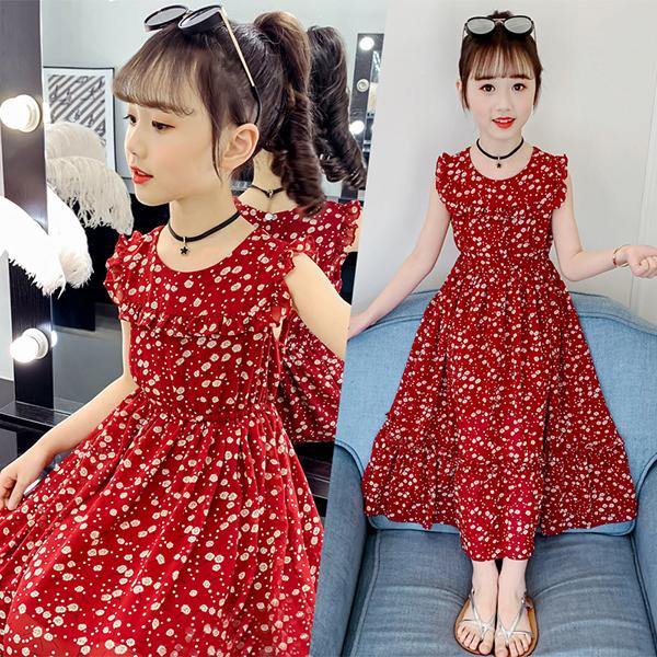 ワンピース キッズ 子供服 女の子 夏 キッズワンピース 花柄ワンピース ロング丈 シフォン 子供ドレス ジュニア 子ども お姫様 おしゃれ 可愛い カジュアル 新品 Y アユストア 通販 Yahoo ショッピング