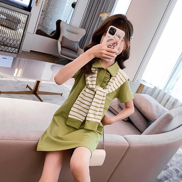 ワンピース キッズ 子供服 女の子 夏 キッズワンピース 半袖ワンピース ポロシャツ 折り襟 子供ドレス ジュニア 子ども お姫様 おしゃれ 可愛い カジュアル 新品 Y アユストア 通販 Yahoo ショッピング