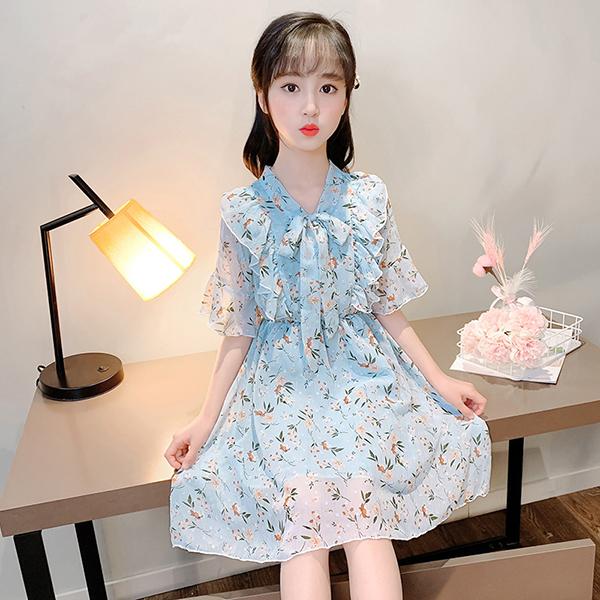 ワンピース キッズ 子供服 女の子 夏 キッズワンピース 半袖ワンピース 花柄 蝶結び 夏服 子供ドレス ジュニア 子ども お姫様 おしゃれ 可愛い カジュアル 新品 Y アユストア 通販 Yahoo ショッピング