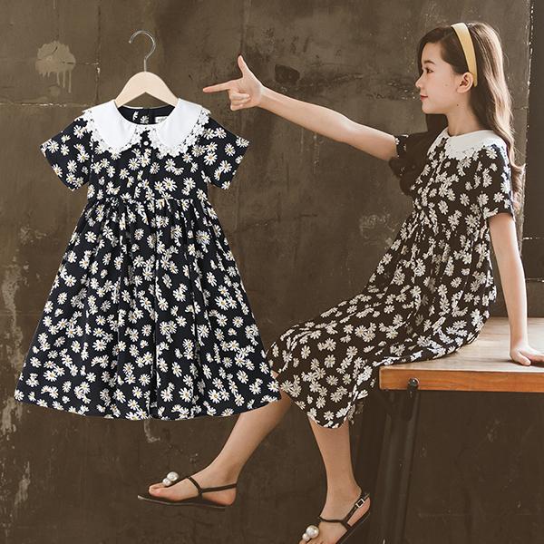 ワンピース キッズ 子供服 女の子 夏 キッズワンピース 花柄ワンピース 半袖 折り襟 子供ドレス ジュニア お姫様 おしゃれ 可愛い カジュアル 新品 150cm 160cm Y アユストア 通販 Yahoo ショッピング